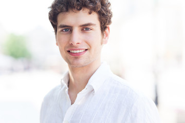 Young man smiling