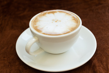 Hot coffee  cup on grunge background