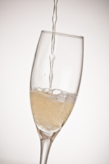 A glass of champagne