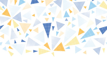 Vector colorful textured arrows triangles horizontal seamless