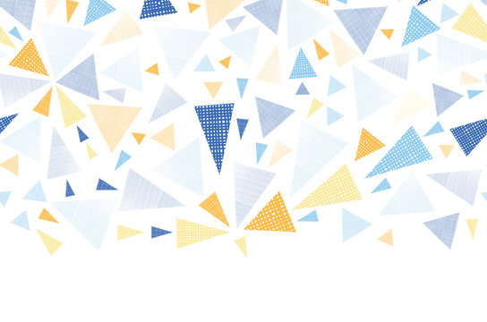 Vector colorful textured arrows triangles horizontal seamless