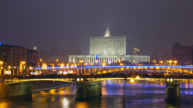Moscow night timelapse