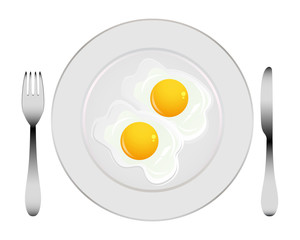 plate with eggs