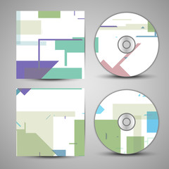 Vector cd cover set for your design, vintage abstract