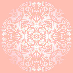 Round element on pink background