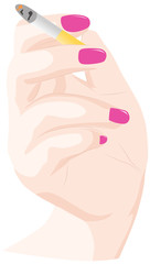 hand with a cigarette