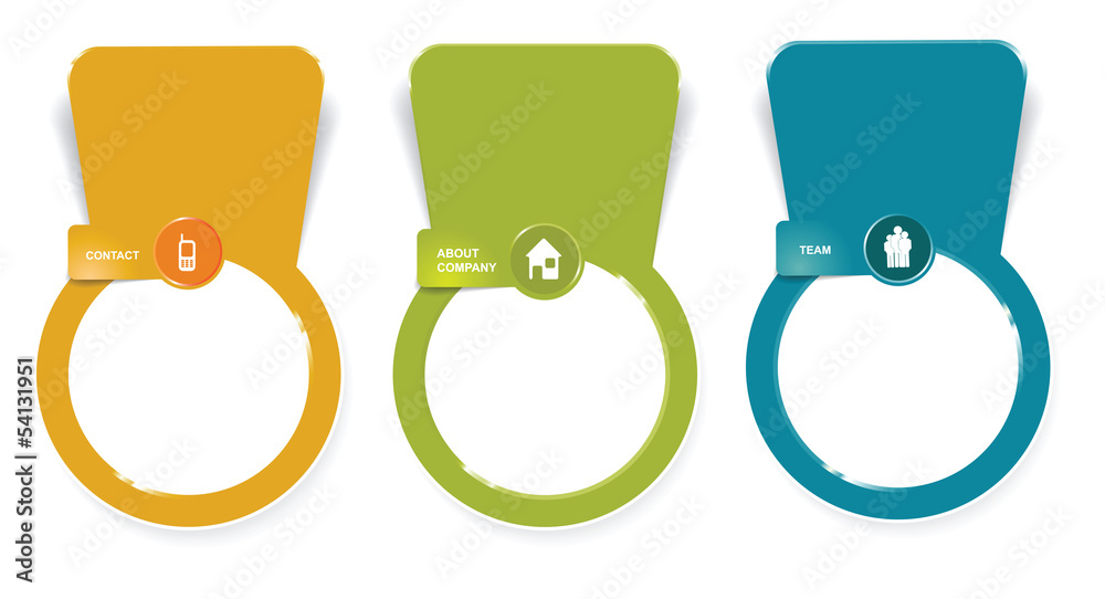 Poster Vector abstract infographic labels with icons