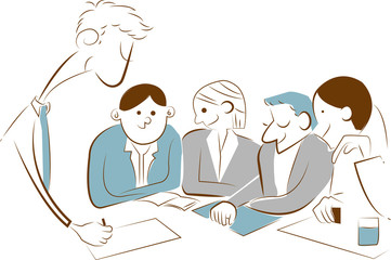 ビジネスシーン　ミーティング