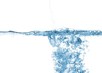 Splash of pure water wave isolated on the white