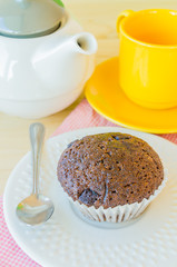 Chocolate banana cupcake