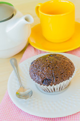 Chocolate banana cupcake