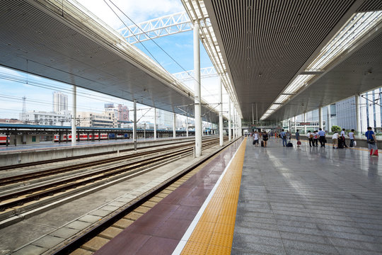 Modern train station