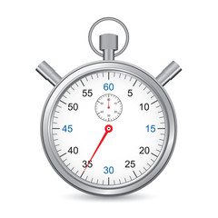 Silver stopwatch, web design icon