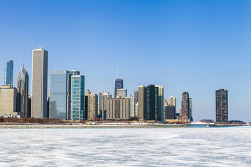 Fototapeta na wymiar Chicago Cityscape in winter
