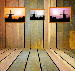 old, grunge wooden wall used as background    