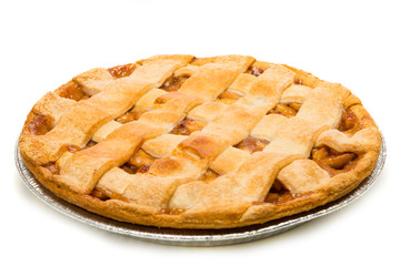 A delicious Apple Pie on a white background