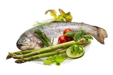 Fresh raw rainbow trout