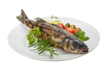 Roasted seabass