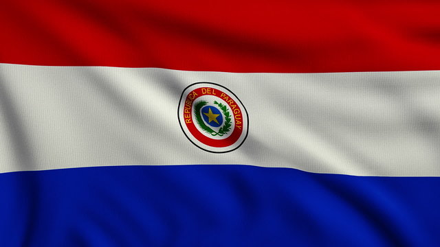 Flag of Paraguay looping