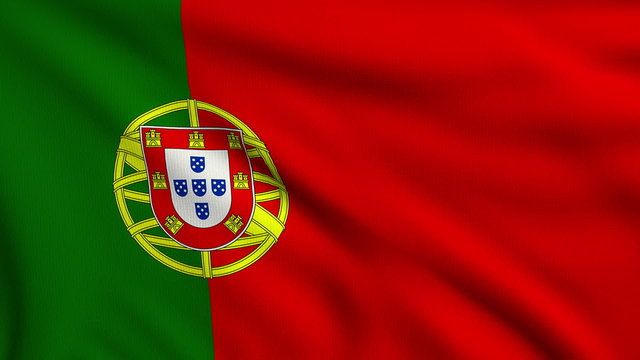 Flag of Portugal looping