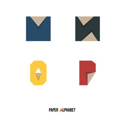 M N O P - Paper Alphabet