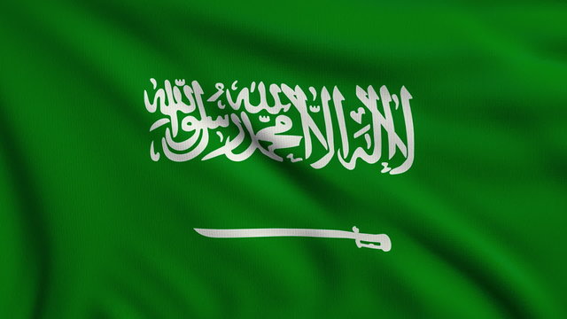Flag of Saudi Arabia looping