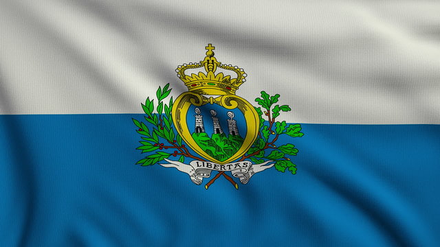 Flag of San Marino looping