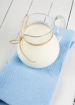 Dairy product - milk in pitcher