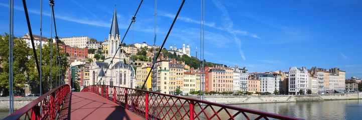 Zelfklevend Fotobehang Panoramic view of Lyon city © Frédéric Prochasson