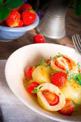  dumplings with strawberries