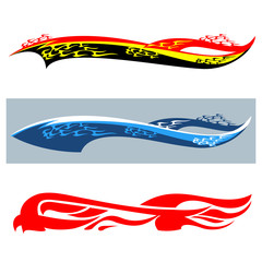 Car stickers flame