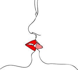 Bacio Lesbico stilizzato