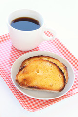 コーヒーとトースト