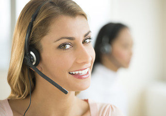 Female Customer Service Representative Smiling
