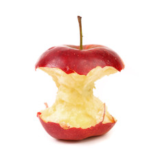 Red apple core on a white background - 54147938