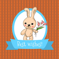 card with rabbit