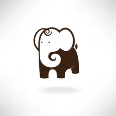 elephant in symbol style