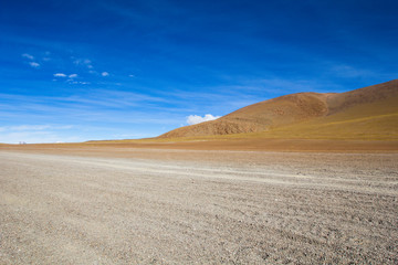 Fototapeta na wymiar Desert and mountain on Altiplano,Bolivia