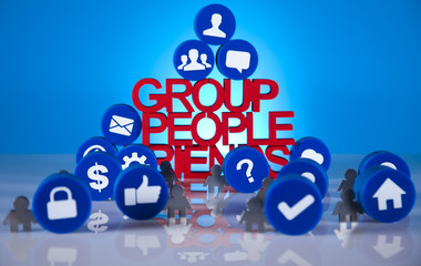 Social media network connection concept