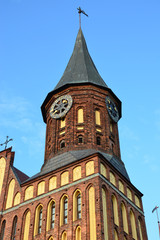 Fototapeta na wymiar Koenigsberg Cathedral - Gothic 14th century. Kaliningrad, Russia