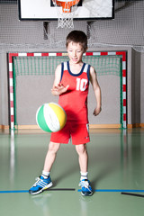 Boy with Basketball