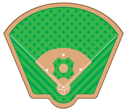 baseball field vector illustration