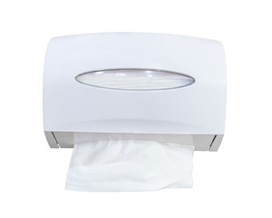 Tissue box on white background