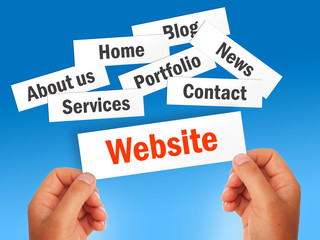 Website development process.