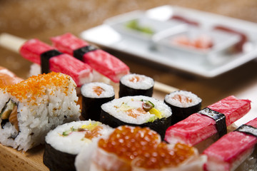 Asia and food on sushi