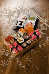 Asia and food on sushi