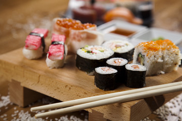Collection of sushi