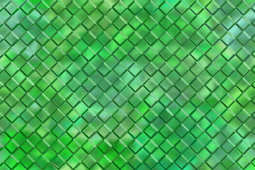 Fototapeta na wymiar Graphic design abstract background of green emboss square blocks