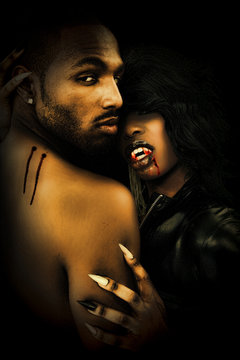 Sexy Black Vampire Couple