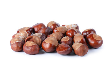 Chestnuts  isolated on white background